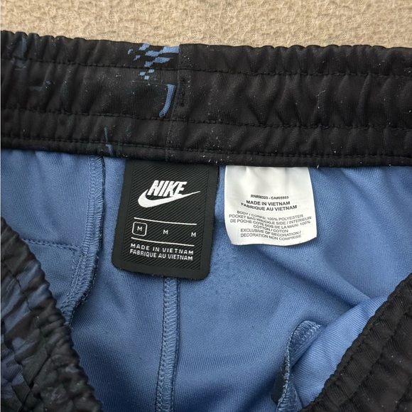 Nike Sportswear Mens Blocked Logo Floral Track Pants Blue Medium RARE - Picture 5 of 12